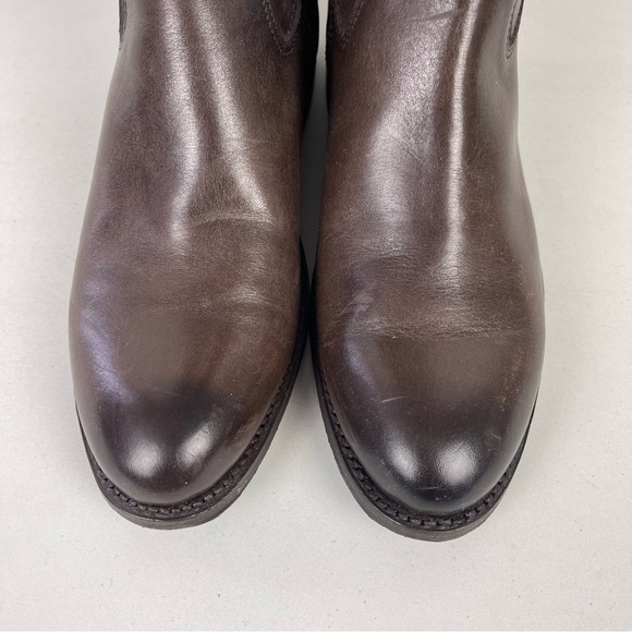 FRYE Jayden Button Tall Riding Boots Brown Leather Women's Size 8.5B - Picture 12 of 13